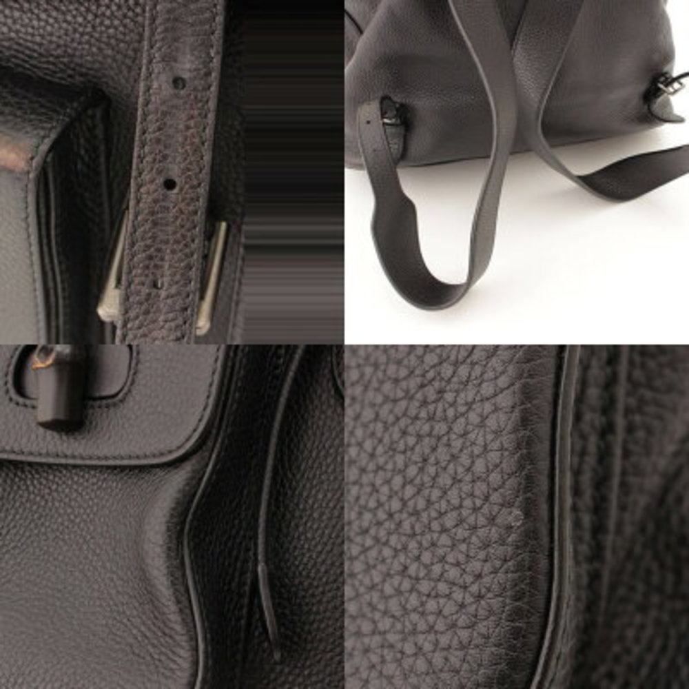 Gucci Bamboo Drawstring Backpack Rucksack Black - image 7